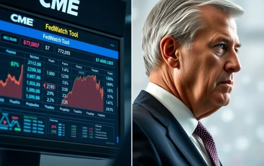 CME FedWatch Tool analysis showing high probability of Federal Reserve interest rate hold