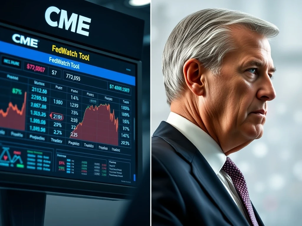 CME FedWatch Tool analysis showing high probability of Federal Reserve interest rate hold