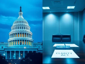CLARITY Act legislative battle between Coinbase and White House over cryptocurrency regulation