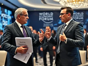 Coinbase and JPMorgan CEOs clash over cryptocurrency market structure legislation at Davos economic forum