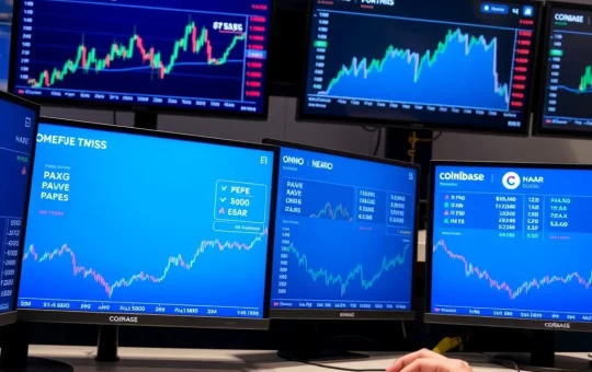 Coinbase expands cryptocurrency derivatives with perpetual futures for seven major digital assets including PAXG and AAVE.