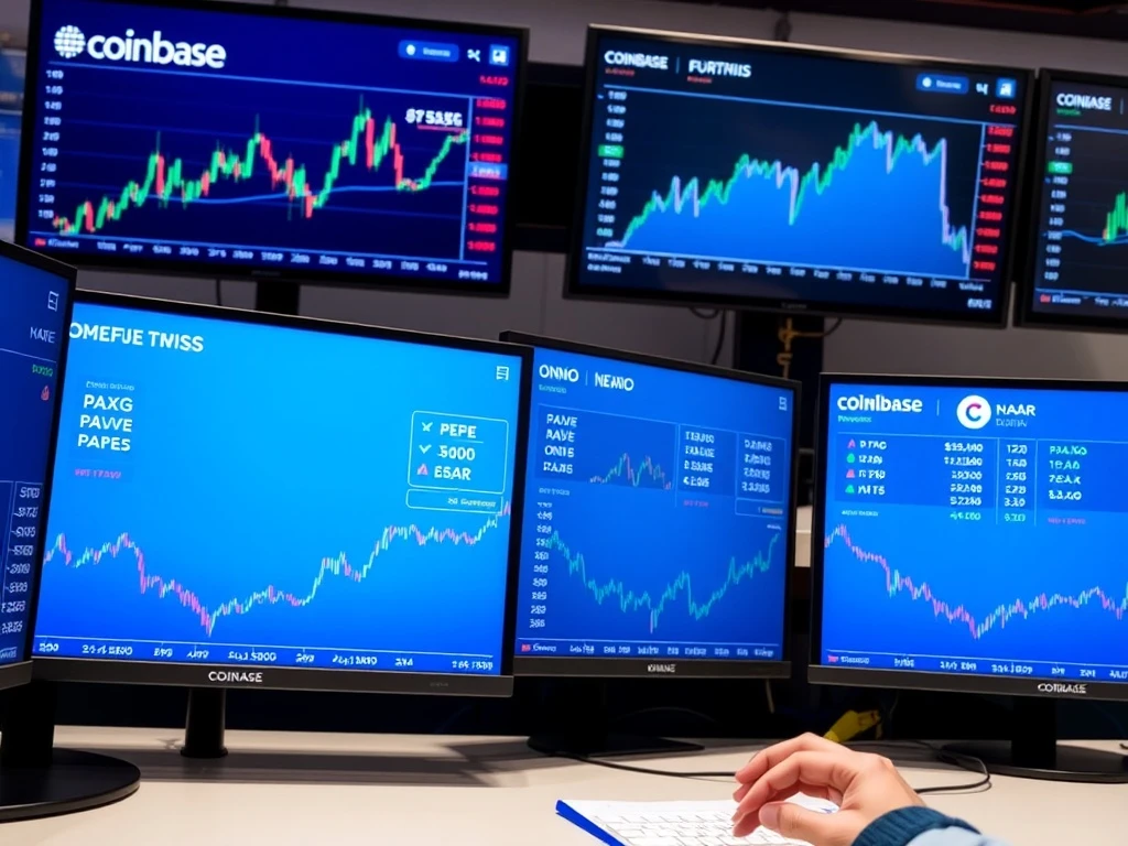 Coinbase expands cryptocurrency derivatives with perpetual futures for seven major digital assets including PAXG and AAVE.