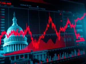 Crypto market crash analysis showing Bitcoin and Ethereum price drop due to Trump tariff threats and rising bond yields.