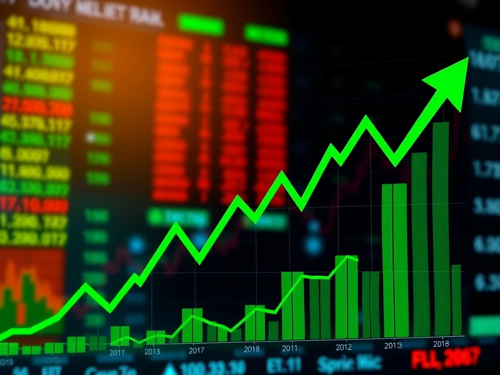 Chart showing record crypto ETP and Bitcoin fund inflows driving market growth.