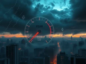 Analysis of the Crypto Fear & Greed Index holding at 26, indicating persistent investor fear.