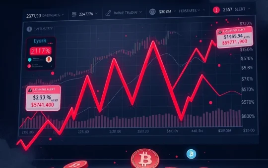 Massive cryptocurrency futures liquidation event showing $100 million loss in trading derivatives