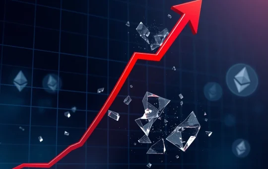 Graphic representing the massive $436 million crypto futures liquidation event and market volatility