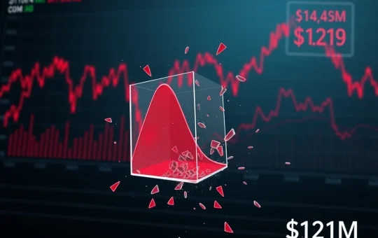 Analysis of $121 million in crypto futures liquidations causing market volatility.
