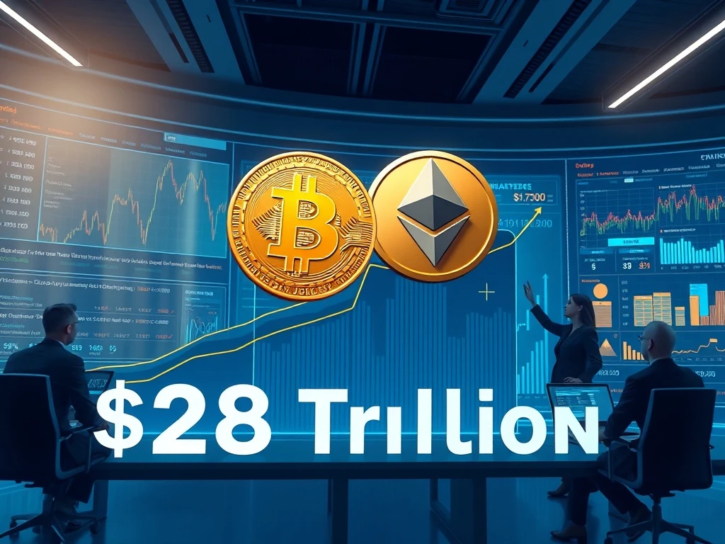 ARK Invest's $28 trillion crypto market forecast for 2030 with Bitcoin and tokenization growth analysis