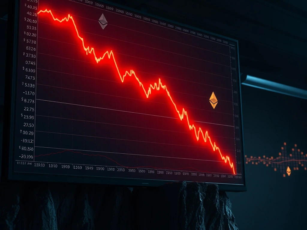A chart showing the dramatic $150 billion cryptocurrency market cap crash on January 21.