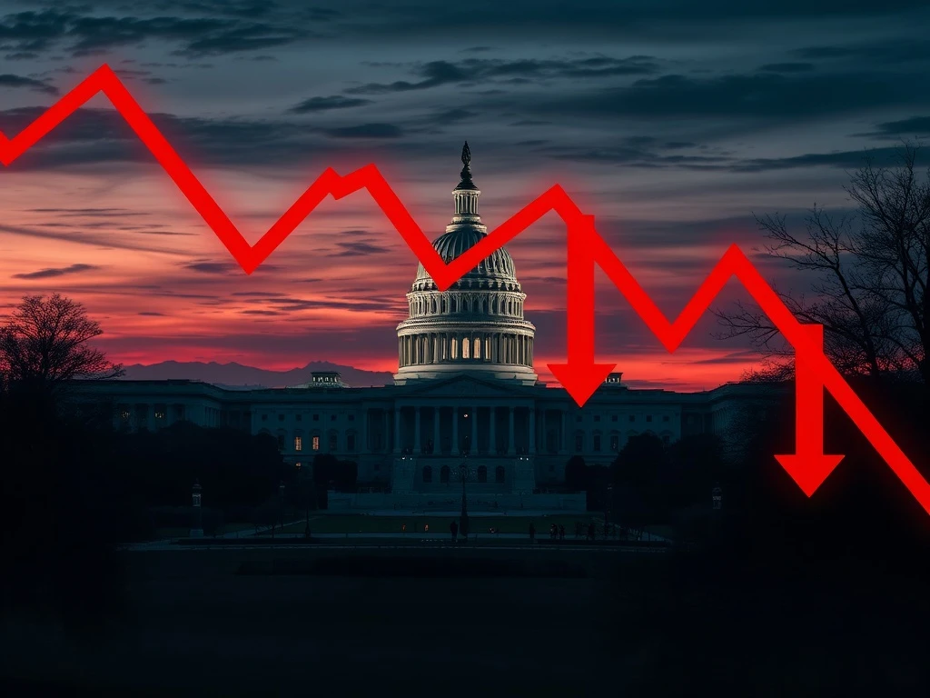 Crypto market crash analysis showing Bitcoin price drop during US political tensions