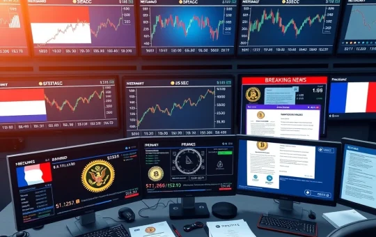 Breaking cryptocurrency news coverage showing global regulatory developments and market impacts