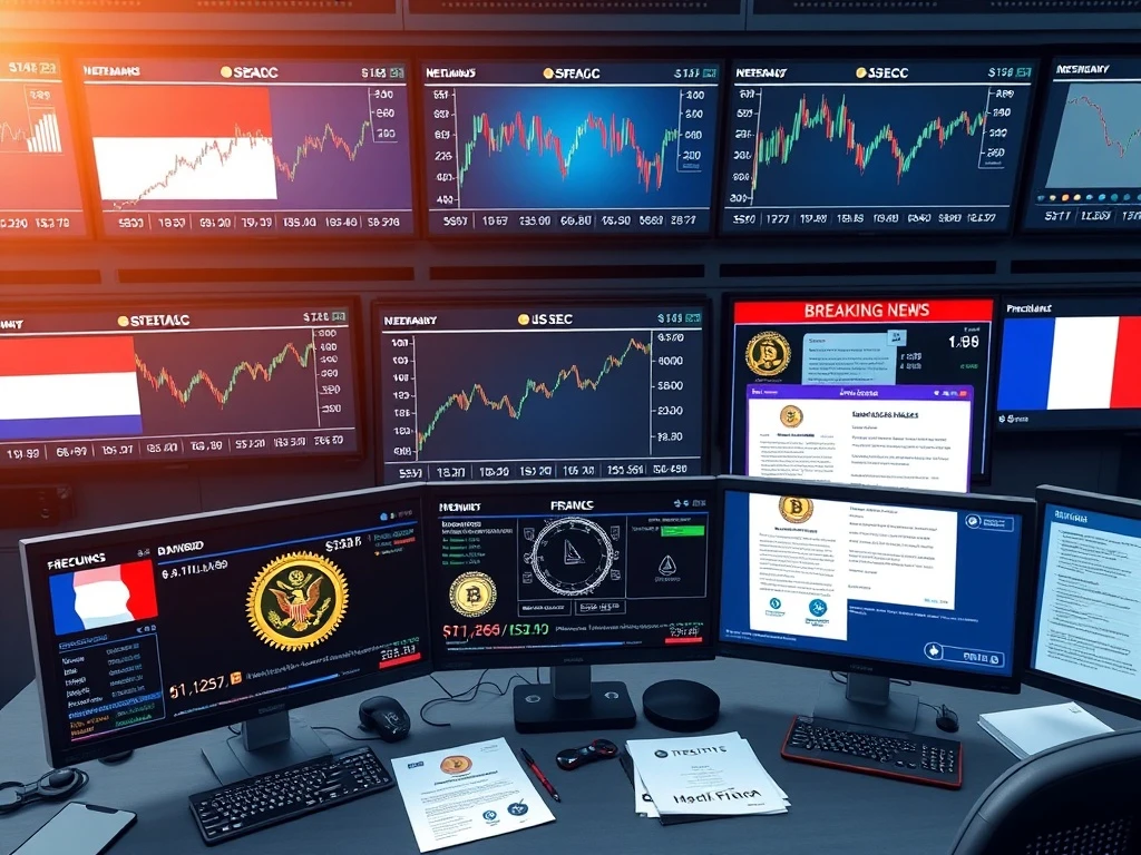 Breaking cryptocurrency news coverage showing global regulatory developments and market impacts