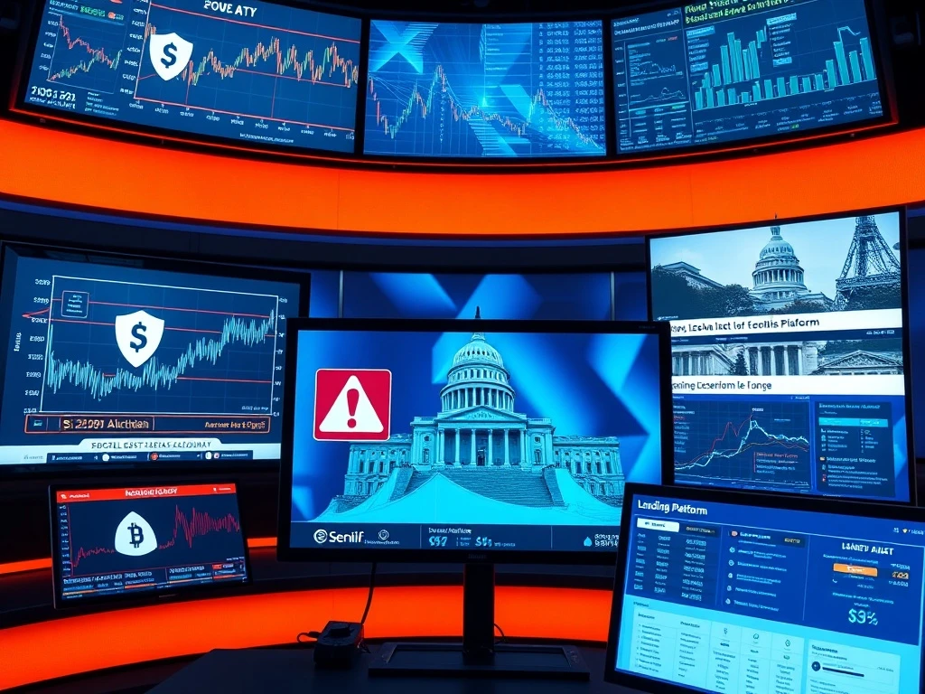 Daily cryptocurrency news coverage showing blockchain security, US legislation, and DeFi lending developments