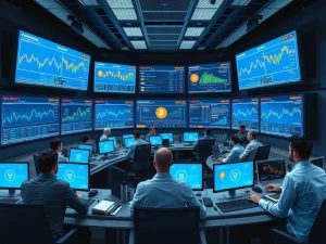 Crypto News Insights control room managing real-time cryptocurrency news coverage and market updates