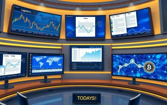 Breaking cryptocurrency news coverage showing regulatory developments and market movements