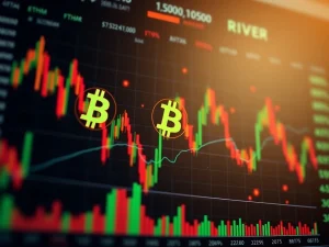 Analysis of crypto perpetual futures liquidations showing BTC, ETH, and RIVER market divergence in volatile trading conditions.