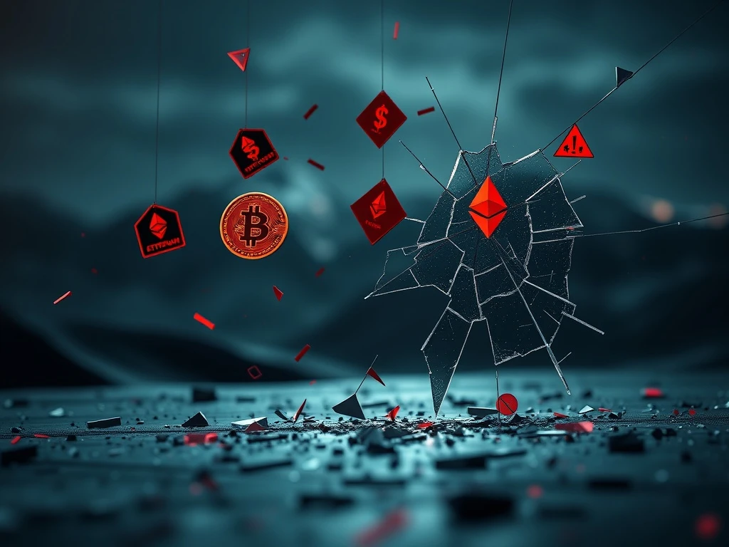 Graphic representing the $17 billion in cryptocurrency scam losses and the surge in digital impersonation fraud.