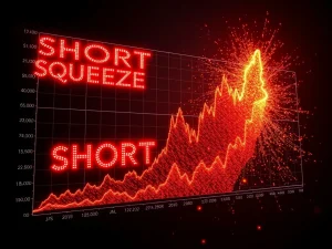 Visualization of a massive short squeeze impacting the top 500 cryptocurrencies causing major liquidations.