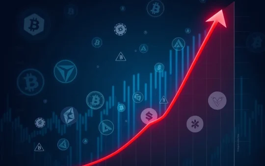 Graph showing cryptocurrency failure rate with 53.2% of tokens ceasing trading since 2021