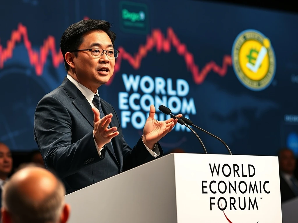 CZ warns about memecoin longevity and Dogecoin's potential at the World Economic Forum in Davos.