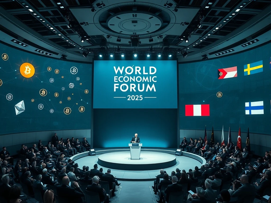 Geopolitical clash over cryptocurrency regulation and monetary sovereignty at the World Economic Forum in Davos.