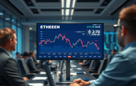 Defiance ETHI ETF delisting announcement with Ethereum price chart analysis