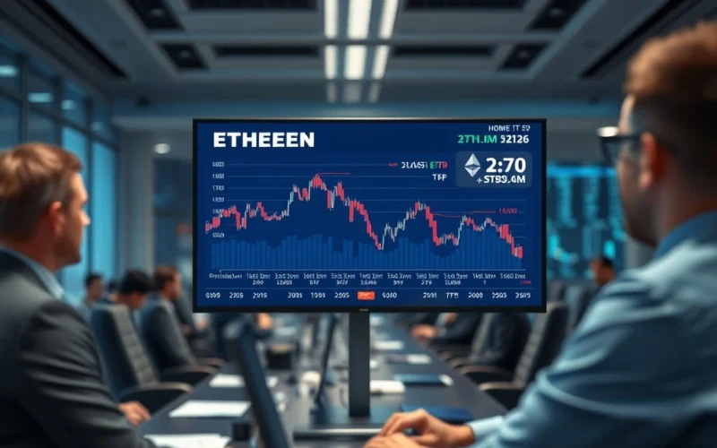 Defiance ETHI ETF delisting announcement with Ethereum price chart analysis