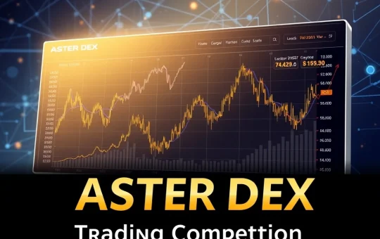 DEX ASTER trading competition interface showing commodity pair charts and OI score metrics