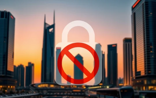 Dubai DIFC skyline symbolizing the major privacy token ban and regulatory shift in cryptocurrency.