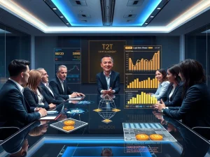 Corporate digital asset treasury strategy meeting with cryptocurrency infrastructure investment analysis