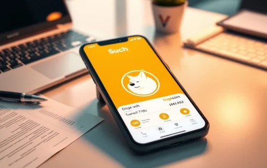 Such DOGE payment app interface on smartphone enabling Dogecoin transactions for businesses