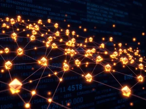 Ethereum network activity visualization showing 8 million active addresses and record transaction volume
