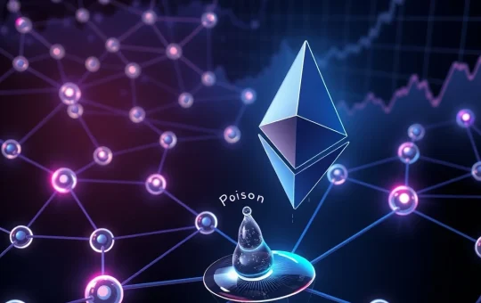 Analysis of Ethereum network activity surge linked to address poisoning attacks exploiting low gas fees.