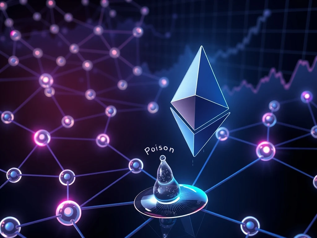 Analysis of Ethereum network activity surge linked to address poisoning attacks exploiting low gas fees.