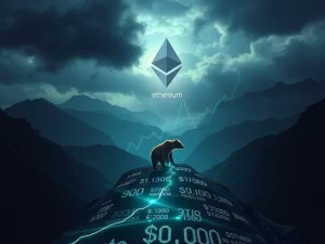 Ethereum price analysis showing bearish pressure approaching critical $2,000 support level