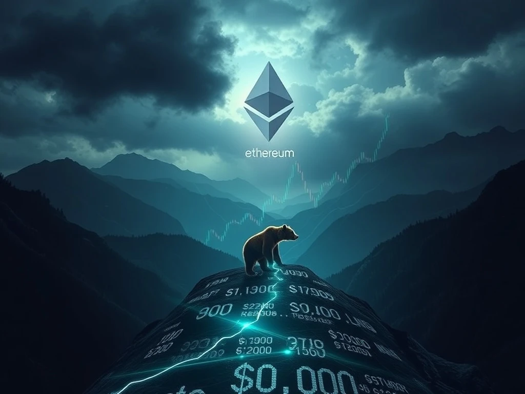 Ethereum price analysis showing bearish pressure approaching critical $2,000 support level