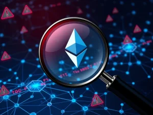 Ethereum dusting attacks analysis showing malicious transaction patterns threatening blockchain security