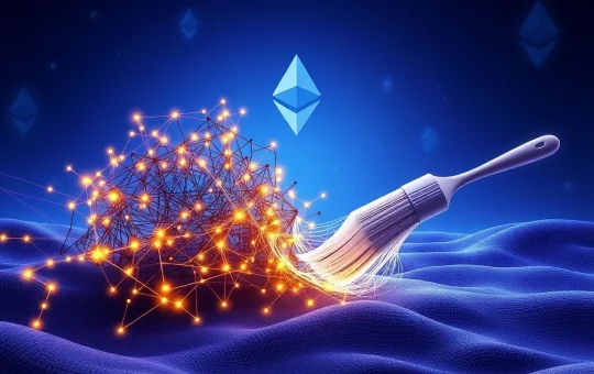 Conceptual visualization of Ethereum garbage collection simplifying complex blockchain protocol bloat