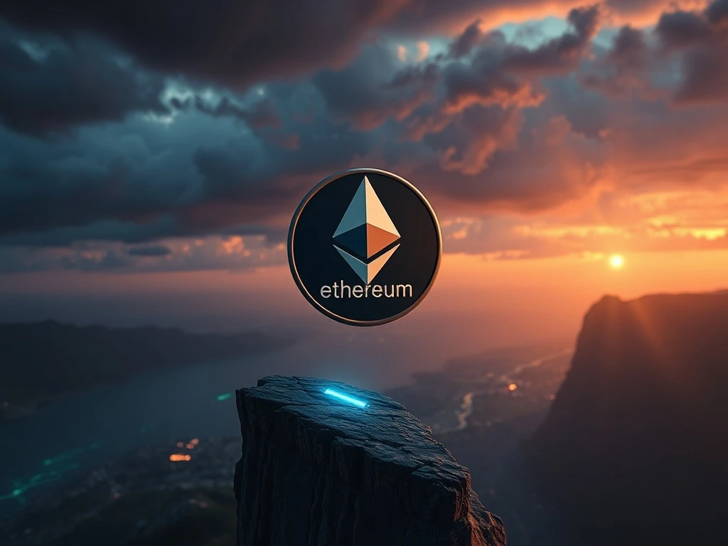 Ethereum price analysis showing critical $2.5K support zone under pressure with institutional outflows data