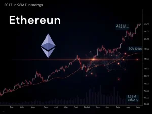 Ethereum price chart diverging from fundamental indicators showing network strength and institutional demand
