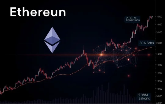 Ethereum price chart diverging from fundamental indicators showing network strength and institutional demand