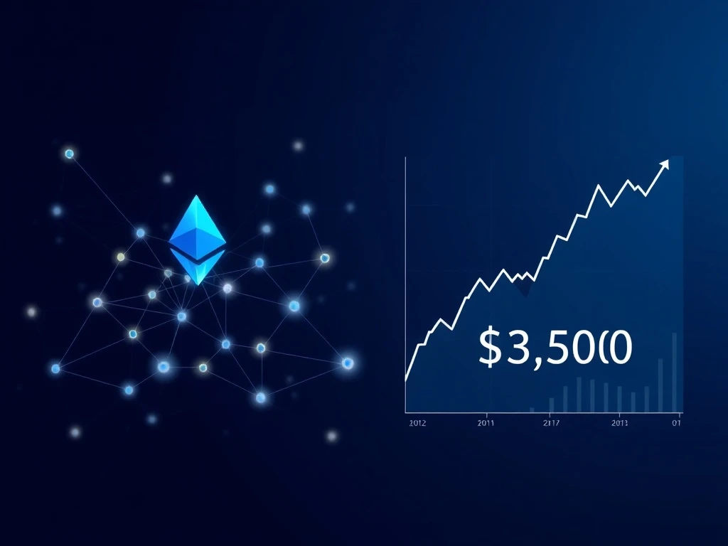 Ethereum network activity visualization showing strong on-chain metrics supporting price rebound prediction