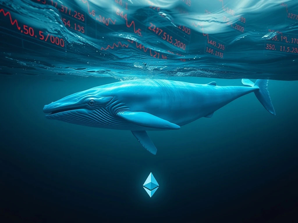 Cryptocurrency whales strategically buying Ethereum during a market price dip below $3000.