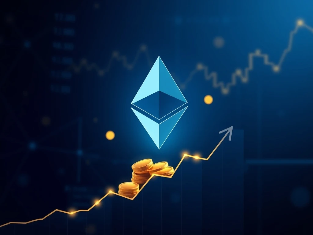 Institutional Ethereum staking strategy generating yield through blockchain technology