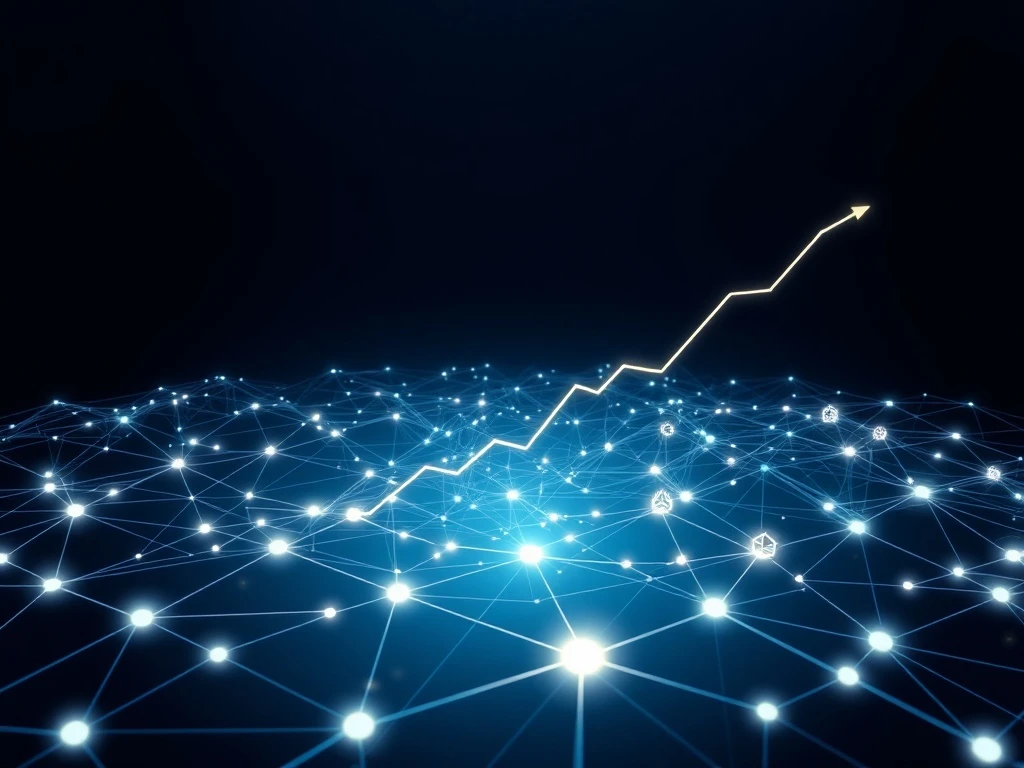 Graphic representing the record-breaking surge in daily Ethereum wallet creation on the blockchain network.