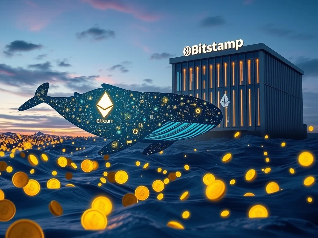 Ethereum whale completes strategic profit-taking by depositing millions to Bitstamp exchange.