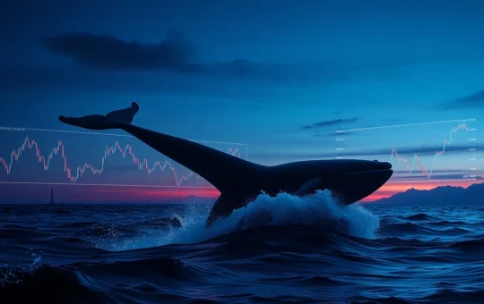 An Ethereum whale's massive leveraged long position after years of dormancy impacts market analysis.