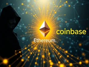 Visualization of a major Ethereum whale transaction moving to the Coinbase exchange