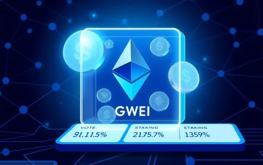 GWEI token governance system for Ethereum block trading platform ETHGas with voting interface